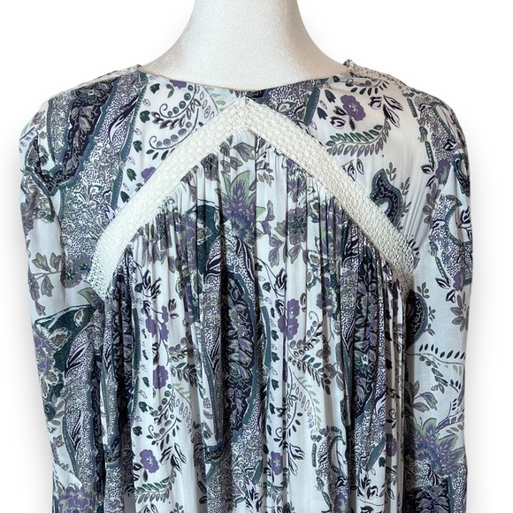 Free People “Rain or Shine” Printed Dress — Boho Floral • Size Small - Picture 5 of 6